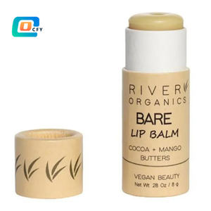 Envase Ecológico Biodegradable Personalizado para Desodorante en Barra, Tubo de Papel Retráctil de 0.2 oz para Bálsamo Labial, Perfume o Polvo Suelto - Product Image 1