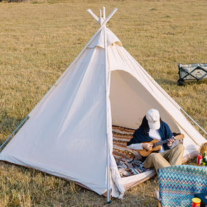 Tente <span class=keywords><strong>tipi</strong></span> indienne imperméable en forme de pyramide pour le camping en plein air, vente en gros - Product Image 6
