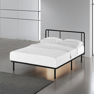 Cadre De Lit Moderne En Bois Et Metal <span class=keywords><strong>King</strong></span> цельный размер Fer a En Bois a Bas Prix освещенный итальянский каркас кровати - Product Image 1