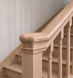 Barandilla Moderna de Madera de Roble con Ranura de 32 mm para Proyectos de Villas y Hoteles, Balaustrada Interior, Venta al Por Mayor - Product Image 4