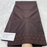 Tissu en dentelle de coton pur africain tissé écologique NI.AI avec broderie plissée en voile pour matériaux de robes de cérémonie pour garçons