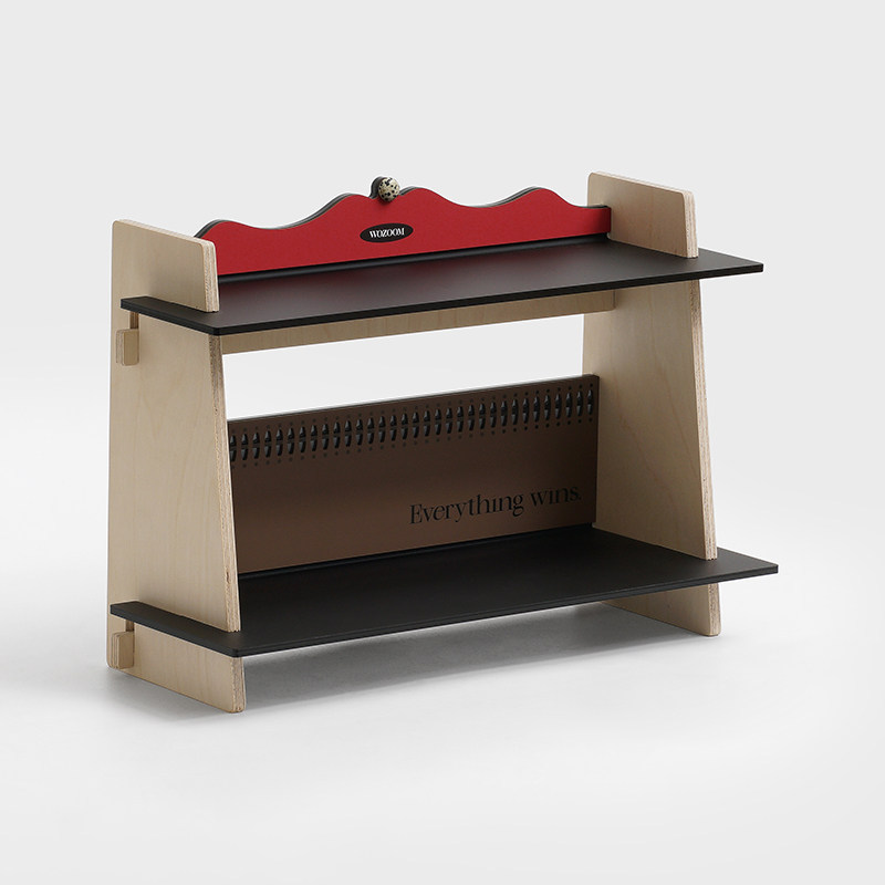 Étagère double couche marron moka