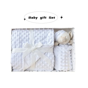 Produit chaud pour bébé Ensemble de literie pour bébé de qualité supérieure Couverture pour bébé à pois en polaire Micro <span class=keywords><strong>Minky</strong></span> pour nouveau-nés - Product Image 5