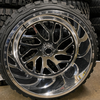 Jantes en aluminium forgé de qualité supérieure 6061-T6, style FF29, à mailles torsadées directionnelles, pour Chevrolet Silverado GMC Sierra 4x4