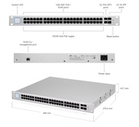 Nouveau commutateur poe réseau RJ45 48 ports US-48-500W UniFi Ubiquiti d'origine