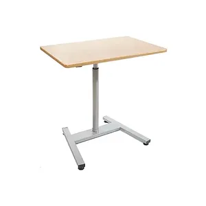 Mobile Computer Standing Desk Computer Laptop Study Wheels Height Wooden Manual Corneradjustable Round Table