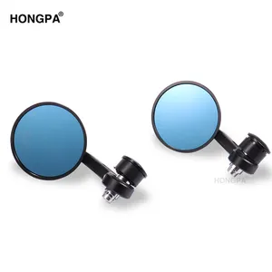 HONGPA Custom Motorcycle Racing Bike Rear Mirror Side View Motorcycle End Bar Mirror For Cafe Racer