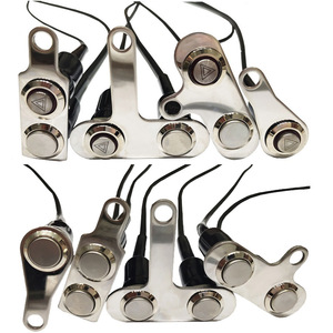 Interruptor de botón metálico para motocicleta Motorola, de aleación de aluminio, 2 cables, para faro, bocina, encendido, intermitente de emergencia, uso general - Product Image 2