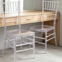 Chaise en acrylique transparente empilable, nouveau design, vente en gros pour usines de meubles