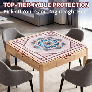 Tapis de jeu antidérapant Celestial Bloom Design avec réduction du bruit pour Mahjong, Poker, jeux de cartes, dominos - Product Image 2