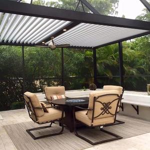 Pérgola de Jardín Exterior con Techo de Celosía y <span class=keywords><strong>Toldo</strong></span> con Iluminación RGB - Product Image 5