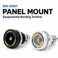Prise de mise à la terre équipotentielle à montage sur panneau DIN 42801 M18 X 1 Noir Blanc pour équipement médical