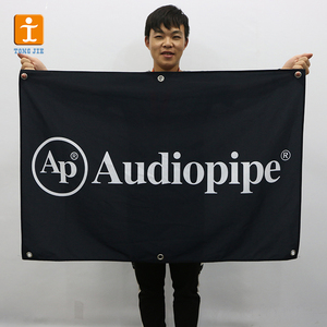 Biểu Tượng Tùy Chỉnh In Dày Dệt Kim Polyester Treo Vải Biểu Ngữ Với Khoen - Product Image 4