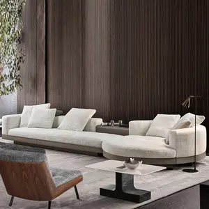 Italienisches Sofa-Set für Wohnzimmer, graues Stoffs ofa, luxuriöses modernes Sofa, 7 bis 12 Sitzer