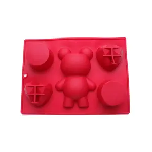 5 Even Mold Bear Heart Silicone Cake Baking Tool Non-sticky Cake Mold