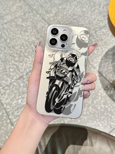 Coque <span class=keywords><strong>Moto</strong></span> GP Racing Rider, Étui Transparent Antichoc en TPU pour iPhone 17/16/15/14 Pro Max, Accessoires Mobiles pour Voiture - Product Image 6