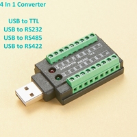Convertisseur USB vers RS422, convertisseur USB vers RS232, adaptateur USB vers TTL, câble USB vers RS485, convertisseur série USB câble FTDI, 4-en-1