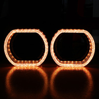 VAHID Promotion Phares de Voiture 5D Crystal Angel Eyes WRGB LED Halo Ring avec Contrôle par APP, Éclairage Diurne DRL Étanche, Lumières Décoratives de Rétrofit