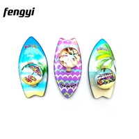Kunden spezifisches Surfbrett Miami Hawaii Lanza rote Beach Souvenir Kühlschrank Tourismus Souvenirs Anpassen Kühlschrank Magnet
