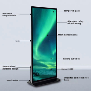 4k 75-inch toàn màn hình tầng thường vụ kỹ thuật số biển kiosk 3840x1440 LCD nhựa Microphone Loa Cửa hàng bán lẻ trung tâm mua sắm - Product Image 6