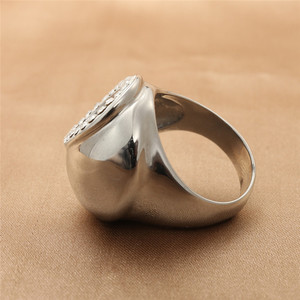 European American Style <b>Titanium</b> Steel <b>Ring</b> Silver Color Pave Setting Geometric Design Women's Party Jewelry 290105 - Product Image 3
