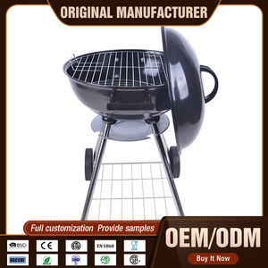 Chariot de 18 pouces à 4 pieds <span class=keywords><strong>Barbecue</strong></span> à charbon de bois portable noir Bouilloire d'extérieur <span class=keywords><strong>Barbecue</strong></span> Grill - Product Image 2