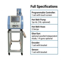 Système de distribution d'adhésif thermofusible contrôlé par PLC avec 1 à 4 pistolets, pompe de 6L/10L, emballage en bois pour boîtes laminées UV