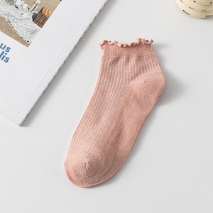 Chaussettes courtes <span class=keywords><strong>pour</strong></span> femmes à volants fins à la mode à la <span class=keywords><strong>cheville</strong></span> de couleur bonbon solide bon marché <span class=keywords><strong>pour</strong></span> l'été - Product Image 5