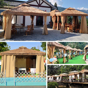 Petite pergola en <span class=keywords><strong>bois</strong></span> à quatre coins cour extérieure <span class=keywords><strong>jardin</strong></span> Villa famille d'accueil tente parasol pavillon pour cour extérieur lieu - Product Image 2