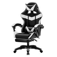 Zéro gravité Cyber café chaise berçante jeu pas cher ordinateur PC chaise de jeu avec repose-pieds doré PU cuir chaise de course jeu