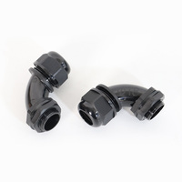 GORAN Connecteur coudé à angle droit pour conduit, en nylon, grand arc de 90 degrés, étanche IP68, filetage M20, pour câbles de 6-12 mm de diamètre