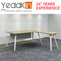 Bureau de direction en métal E1 pour hôpital, mobilier de bureau, table commerciale durable