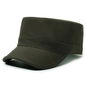 Spring Summer Solid Color High Quality Fitted Canvas Unisex Fashion Casual Outdoor <b>Flat</b> Top Baseball Sun <b>Hat</b> - Product Image 4