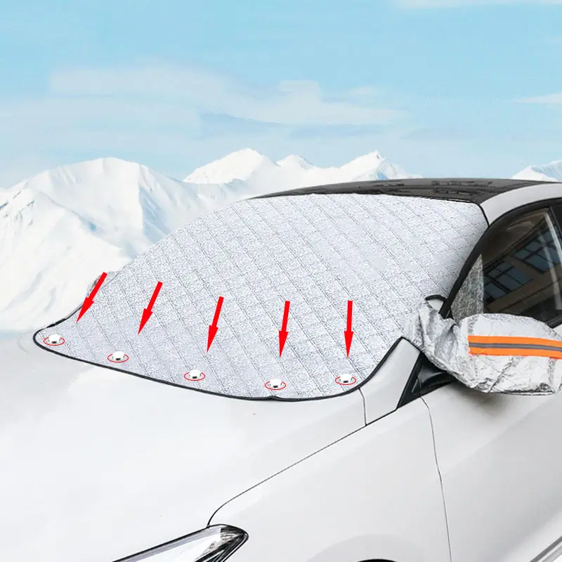 Универсальный стиль, защита от снега и ветра, чехол для лобового стекла автомобиля, спортивный серебристый Складной OEM