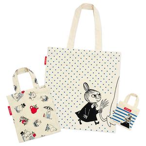 Bolsa de compras de algodón reciclable ecológica personalizada con patrón de letras y elegante - Product Image 1