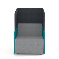 Siège unique à dossier haut, Design moderne d'intimité, insonorisé, bureau, station de travail, canapé-chaise acoustique