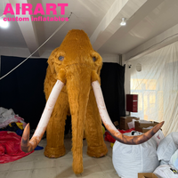 3 Metre Boyunda Uzun Peluş Şişme Mamut Özel Boyut Şişme Peluş Mamut Özel Maskot Mamut Şişmeleri
