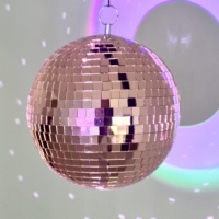 Kit boule disco miroir 20 cm avec moteur AC et projecteur - Boule scintillante rotative pour KTV, bar, mariage, DJ, décoration d'ambiance de scène