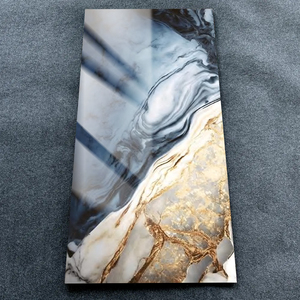 Vật liệu xây dựng nội thất sứ Mỹ khắc gạch 600*1200 hiện đại tráng men sứ đá cẩm thạch màu xanh Gạch gốm 600x1200 - Product Image 3