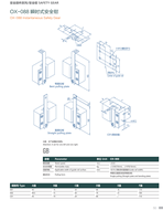 ODP OX-088 Équipement de sécurité instantané pour ascenseurs de villas |   Norme GB |   Traction simple |   Rail de guidage 10/16 mm |   Utilisation en paire |