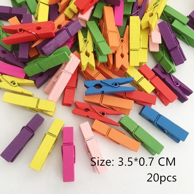 20pcs mélange clip de couleur