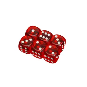 Haute qualité petit point 14mm dés en plastique jeu de jeu personnalisé dés acryliques pour jeux de société de cartes de casino