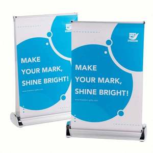 Factory Price <b>Mini</b> Retractable Banner Stand <b>Table</b> Top Roll up Banner - Product Image 4