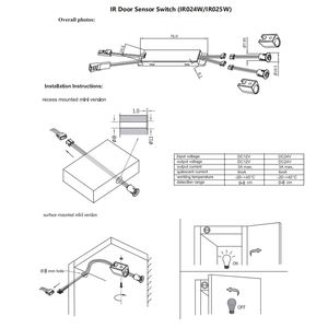 مفتاح استشعار باللمس للخزانة مع إضاءة LED ومستشعر حركة للمرآة ومرآة باب مفردة أو مزدوجة - Product Image 6