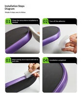 Bande de protection transparente Pacpick pour raquette de pickleball 28*750mm, finition brillante/mate, résistante à l'abrasion et aux éclats de peinture