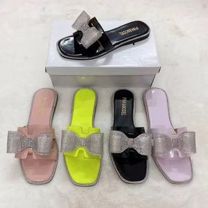 Sandales plates d'été pour femmes, nœud strass, en gelée de Pvc, <span class=keywords><strong>chaussures</strong></span> pour dames, nouvelle collection - Product Image 6