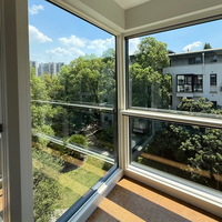 Fenêtre coulissante en aluminium robuste avec verrou à rouleaux et moustiquaire, conforme à la norme CITE 24