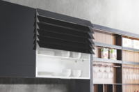 Armoire murale à volets roulants intelligents Galaxy, support en verre, accessoire de cuisine, levage automatique des volets roulants, rangement mural