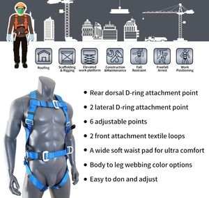 <span class=keywords><strong>Harness</strong></span> Keselamatan Tubuh Penuh Berkualitas Tinggi, Ringan, <span class=keywords><strong>4</strong></span> Titik, Dapat Disesuaikan, Dengan Bagian Pinggang yang Bernapas - Product Image 5