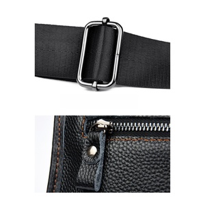 Bolsos cruzados de cuero de vaca unisex para hombre y mujer, estilo casual deportivo para viajes, bandolera de pecho, venta al por mayor - Product Image 2